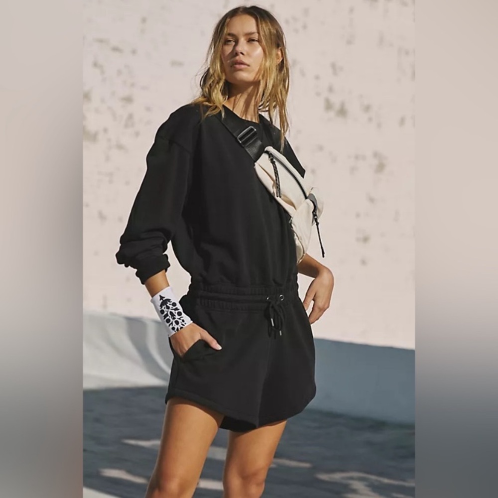 NWT Free People Movement Best Of Romper in Black XS